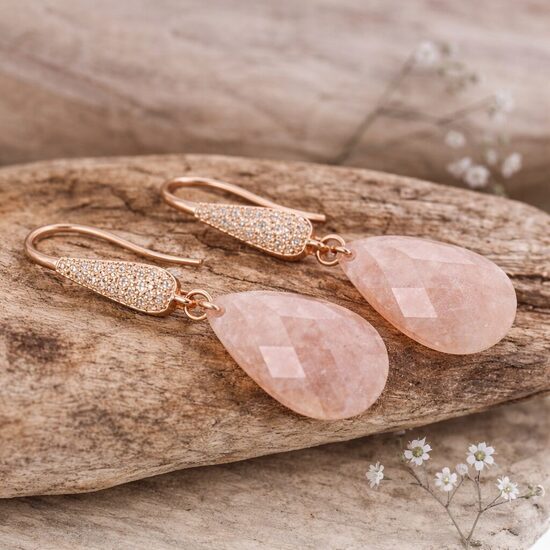 Ķiršu kvarca piliena auskari